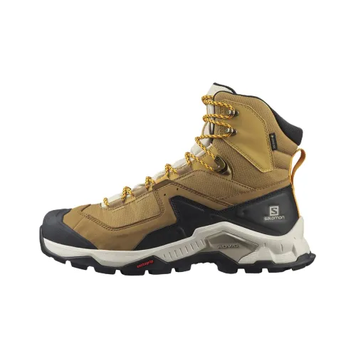 Salomon X Ultra 4 Quest Element Gore Te Устойчивый к истиранию Высокий Топ Уличная Обувь Мужская Черный Желтый