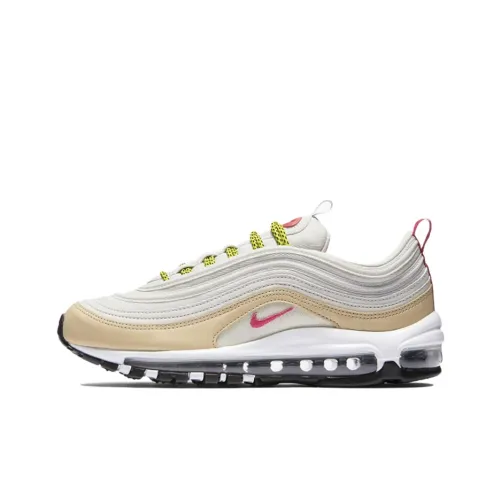 Nike Air Max 97 Low Беговые кроссовки Топ Женские Белые Желтые
