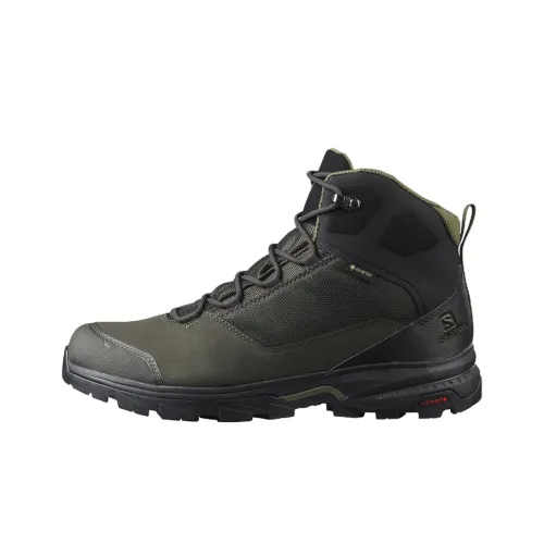 Salomon X Ultra 4 Устойчивый к истиранию Высокий Топ Походная обувь Мужская Черный Зеленый