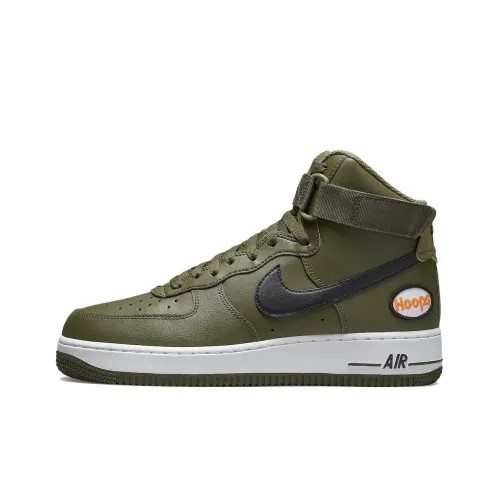 Nike Air Force 1 Оливковый Износостойкий и Легкий Высокий Топ Скейтборд Кроссовки Мужские Армейский Зеленый