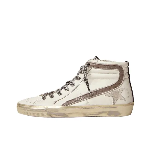Golden Goose Slide High Топ Стильные Скейтбординги Женские Белые