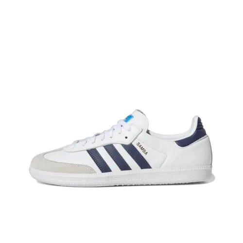 Adidas Originals Samba ADV Устойчивые к истиранию низкие скейтбордические кроссовки Мужские Белый Синий