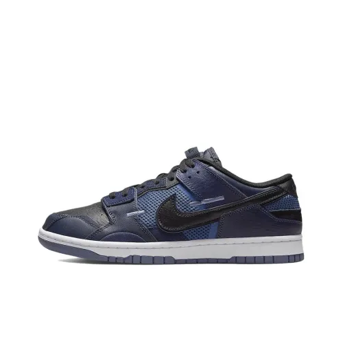 nike Dunk Scrap Slip Resistant Abrasion Resistant Легкий Низкий Топ Скейтборд Кроссовки Мужской Синий