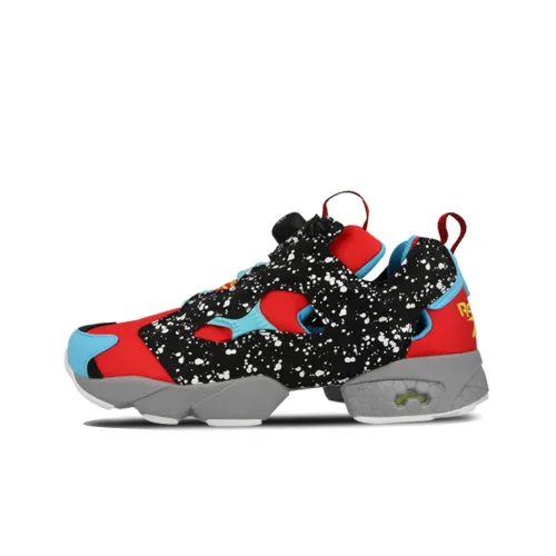 Reebok совместный Instapump Fury Low Топ Беговые кроссовки Унисекс Черный Красный Синий