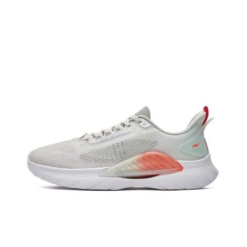 Erke Silk Road Weave Аbrasion Resistant Дышащий Низкий Топ Беговые кроссовки Мужские Серые