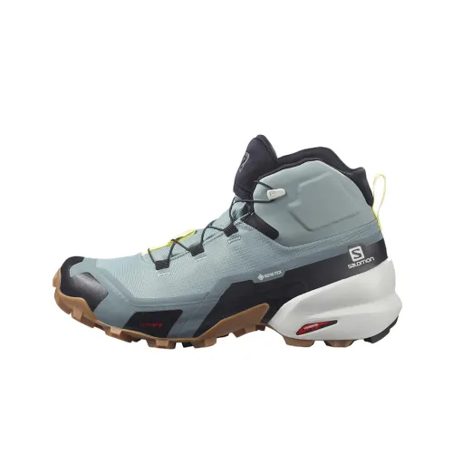 SALOMON Gore Te CROSS HIKE MID Устойчивый к истиранию Высокий Топ Альпинистская Походная обувь Женская Черный Синий