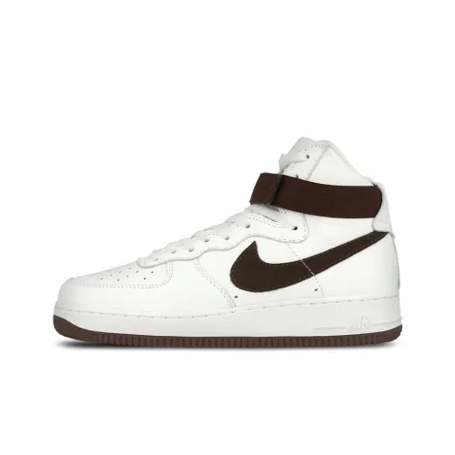 Nike Air FORCE 1 Ретро QS Износостойкий и Легкий Высокий Топ Скейтборд Кроссовки Мужские Белый-Коричневый