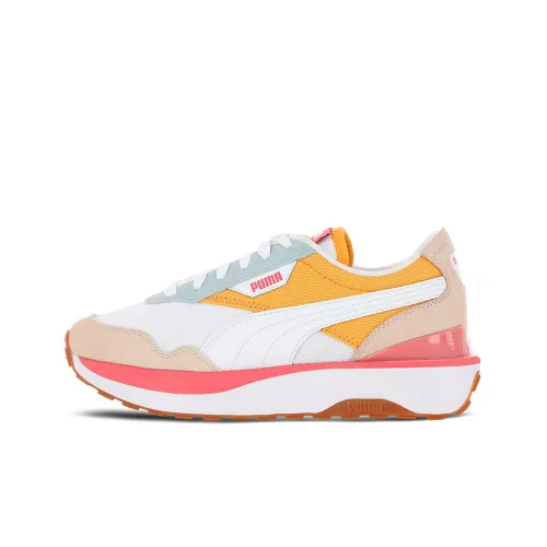 PUMA Cruise Rider Trainer Bright Heights Low Top Повседневная обувь Женская Белый Оранжевый Розовый