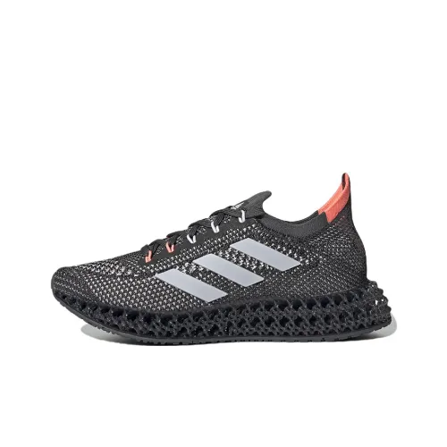 Adidas 4D FWD Износостойкие Дышащие Низкие Беговые Кроссовки Женские Серый Черный
