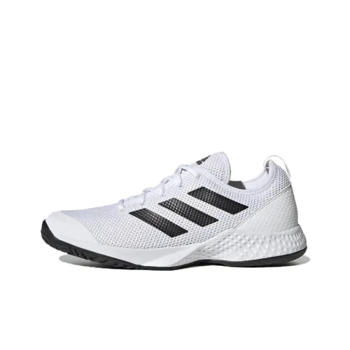 Adidas Courtflash Para Устойчивые к истиранию Низкие Кроссовки для тенниса Мужские Белые