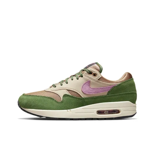Nike Air Max 1 Low Топ Повседневные Беговые Кроссовки Унисекс Коричневый Зеленый