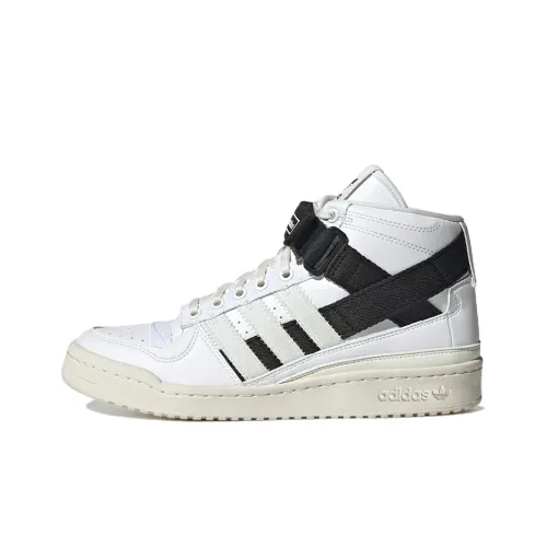 Adidas Originals Forum Mid Износостойкий и Легкий MID Топ Скейтборд Кроссовки Унисекс Черный Белый