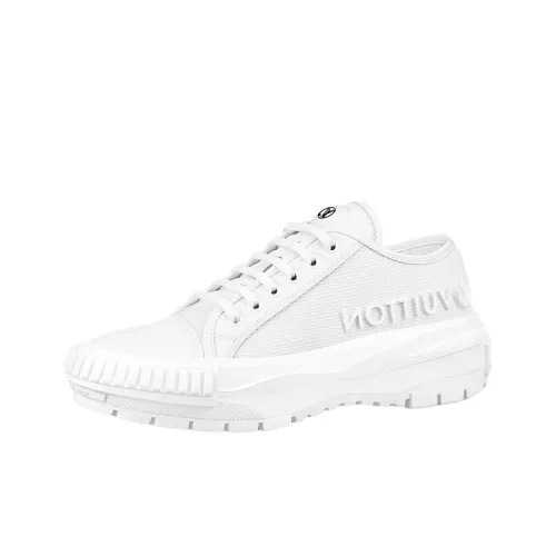 LOUIS VUITTON Squad Устойчивая к истиранию Низкая Повседневная Обувь Женская Белая