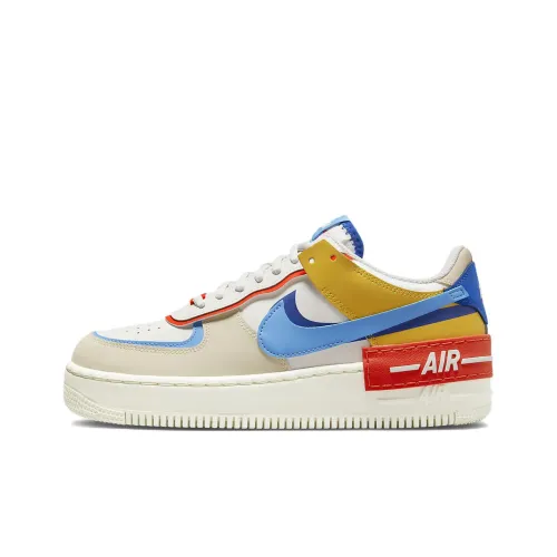 Nike Air FORCE 1 Shadow Легкий Износостойкий И Не-Низкая Кеды для скейтбординга Женские Белый Синий Красный
