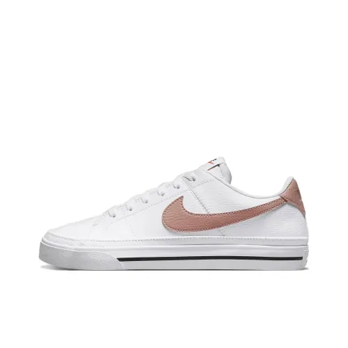 Nike Court Legacy Next Nature Износостойкий И Легкий Низкий Топ Кроссовки для скейтбординга Женские Белые Розовые