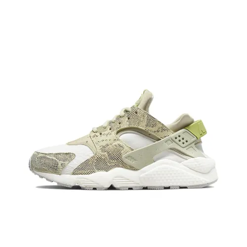 Nike Air Huarache Шок Абсорберы Противоскользящие Устойчивые к Износу Низкий Топ Беговые кроссовки Мужские Белые Зеленые