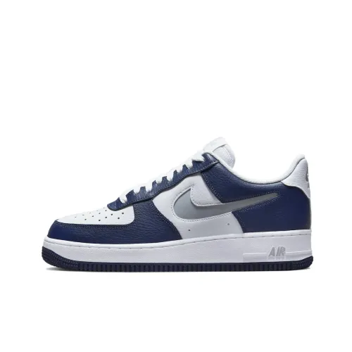 Nike Air Force 1 Износостойкий и Легкий Низкий Топ Скейтборд Кроссовки Мужские Синие Белые