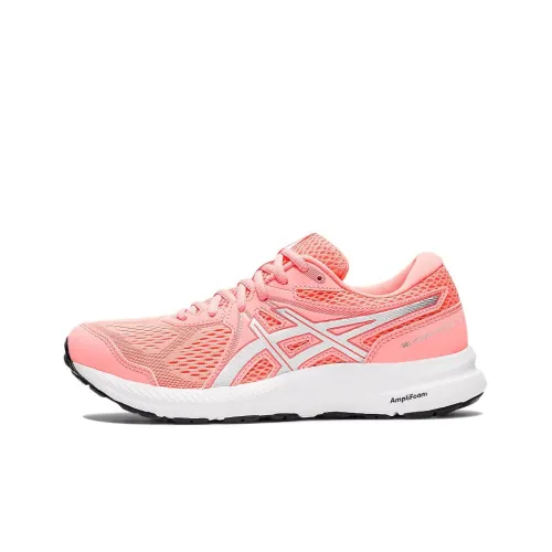 Asics Гель Contend 7 Устойчивые к истиранию Низкие Кроссовки для Бега Женские Кораллово-розовые
