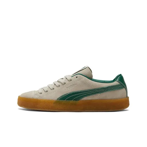 AMIPARIS X PUMA Suede Series Crepe Износостойкий и Легкий Низкий Топ Кроссовки для скейтбординга Унисекс Айвори Зеленый