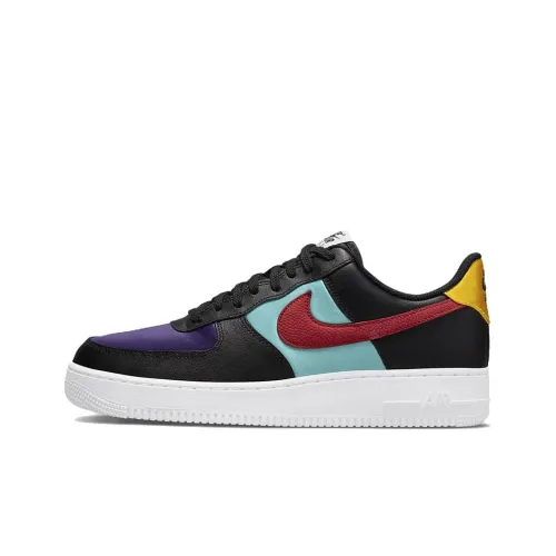 Nike Air Force 1 07 LV8 EMB Противоскользящие Устойчивые к истиранию Низкие Кроссовки для скейтбординга Мужские Черные Красные