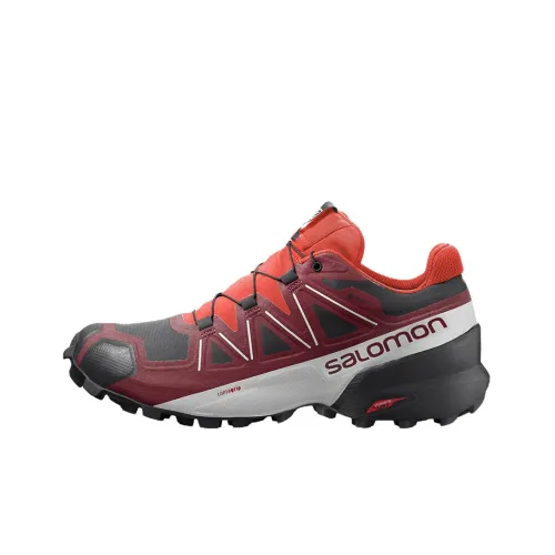 SALOMON Speedcross 5 Устойчивые к истиранию Низкие Беговые кроссовки Мужские Черные Красные