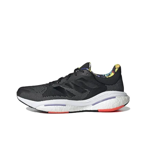 Adidas Solar Glide 5 Устойчивый к истиранию Низкий Топ Повседневные Беговые кроссовки Мужские Черные