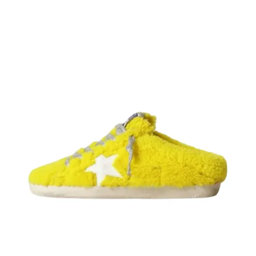 Golden Goose Супер Звезда Sabot Стильные Скейтбординги Женские Желтый Состаривание Позиционирование стиля