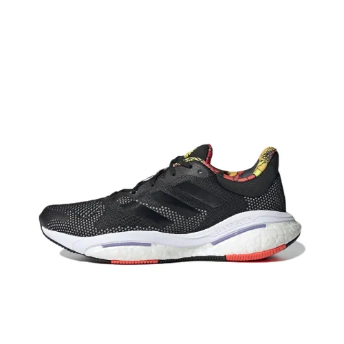 Adidas Solar Glide 5 Устойчивый к истиранию Дышащие Низкие Беговые кроссовки Женские Черные