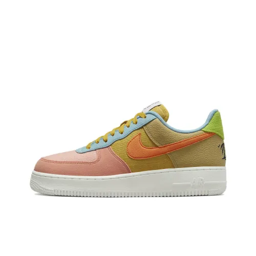 Nike Air FORCE 1 07 LV8 NN 'Sun Club' Низкие Кроссовки для скейтбординга Мужские Желто-розовые Синие
