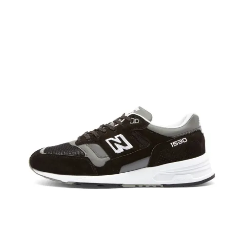 New Balance NB 1530 Low Топ Беговые кроссовки Унисекс Черный Серый Винтаж Британский MADE