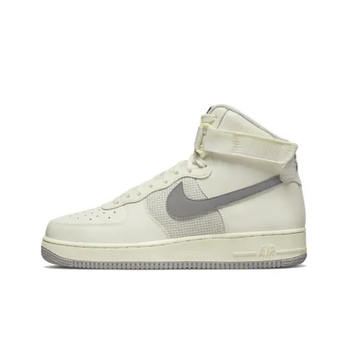 Nike Air FORCE 1 Винтаж 'Парус' Износостойкий и Легкий Высокий Топ Скейтборд Кроссовки Мужские Бежевые