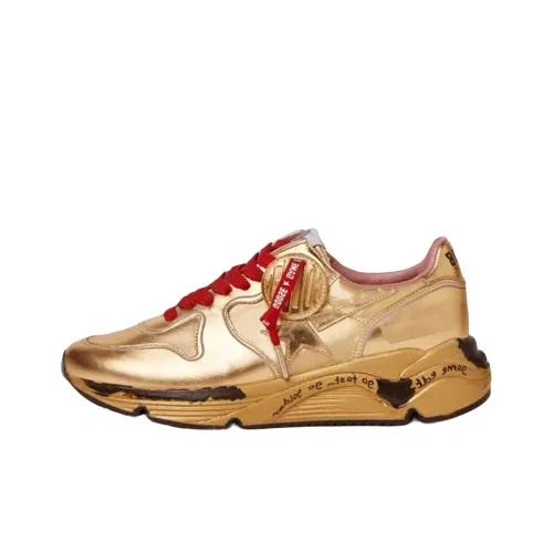 Golden Goose Running Sole Low Топ Повседневная обувь Женская Золото состаренное Стиль Positioning