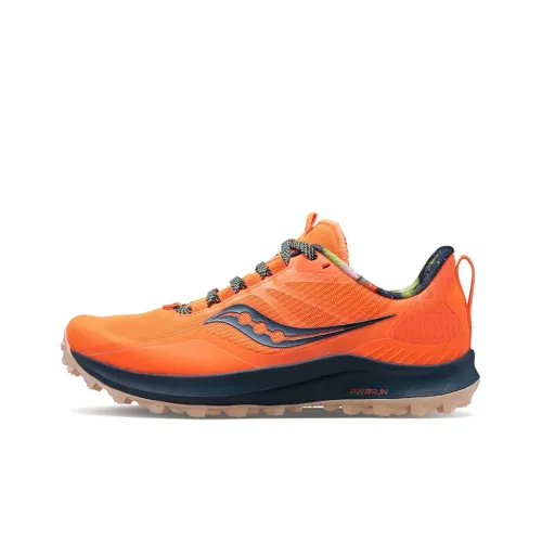 Saucony Shock Absorbers Slip-Resistant Abrasion-Resistant Lightweight Low-Top Running Shoes Men's Orange Black Сaucony Шок Absorbers Противоскользящие Устойчивые к Износу Легкие Низкие Кроссовки для Бега Мужские Оранжевые Черные