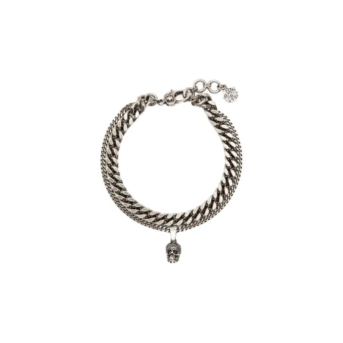 Alexander McQueen Brass Bracelets Серебряный Унисекс
