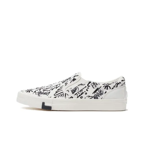 Disney x Disney Low Top Скейтборд Кроссовки Унисекс Черный Белый