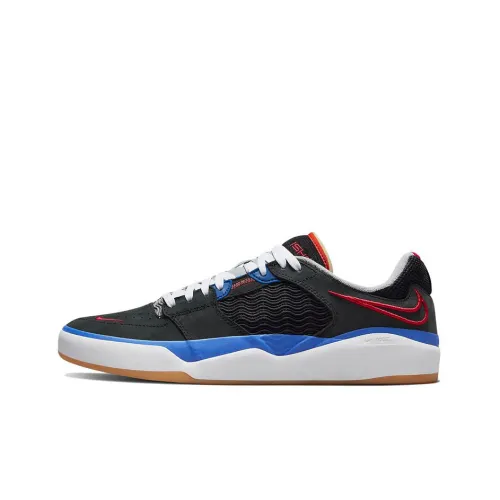 NBA x Nike SB Ishod Slip-Resistant Abrasion-Resistant Легкий Low-Top Скейтборд Кроссовки Unisex Черный Синий Красный