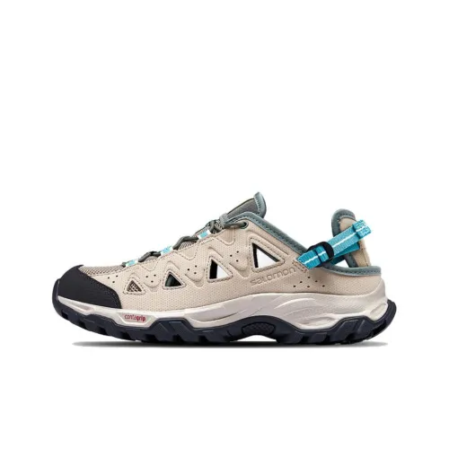 SALOMON ALHAMA Амортизация Устойчивость к истиранию Дышащий Верх Низкий Топ Походная обувь Женская Хаки