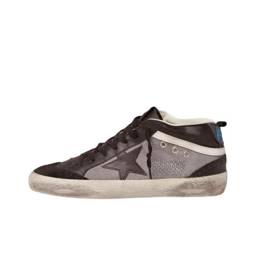 Golden Goose Mid Star Стильные Скейтбординги Мужской Серый Эффект Потертости Позиционирование Стиля