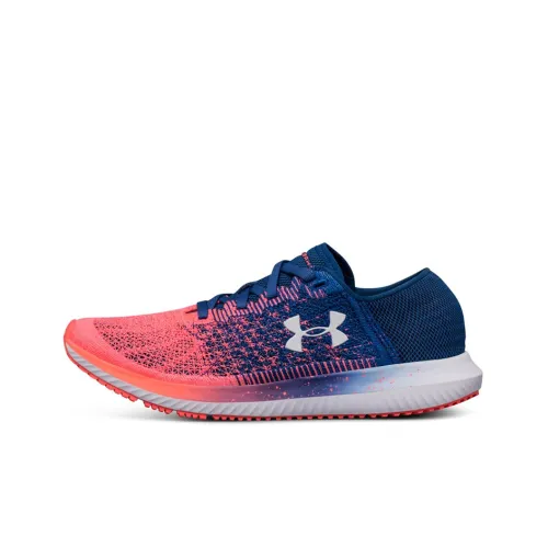 Under Armour Flow Velociti Wind 2 Threadborne Blur Низкие Беговые Кроссовки Женские Синие Оранжевые
