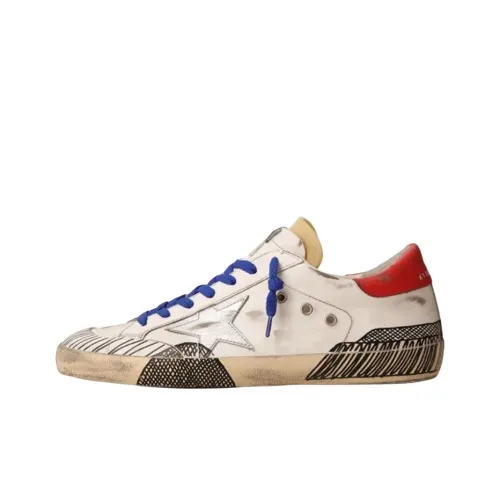 Golden Goose LAB Стильные Скейтбординги Мужской Белый С Эффектом Потертости Позиционирование Стиля