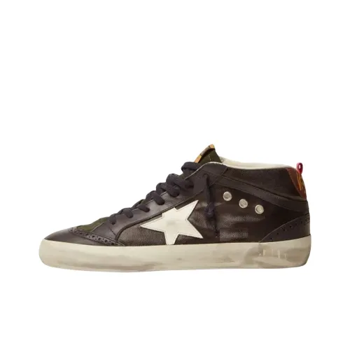 Golden Goose Mid Star Стильные Скейтбординги Мужской Черный Эффект Потертости Позиционирование Стиля