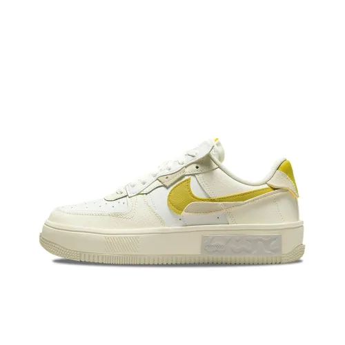 Nike Air FORCE 1 Fontanka 'Лимон противоскользящий устойчивый к истиранию легкий низкий топ кроссовки для скейтбординга женские белые