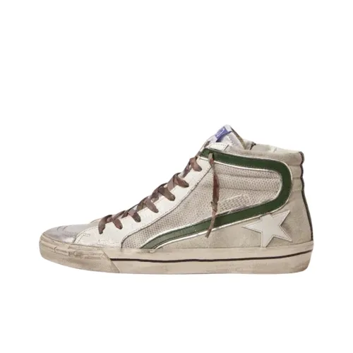 Golden Goose Slide LTD Скейтборд Кроссовки Мужские Белые Потертый Стиль Позиционирование