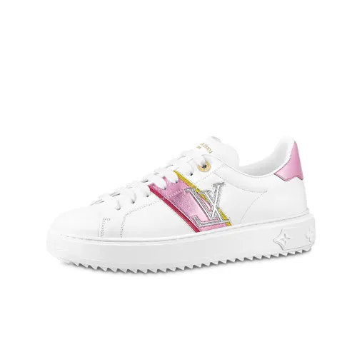 LOUIS VUITTON Time Out Low Топ Кроссовки для скейтбординга Женские Белые Розовые
