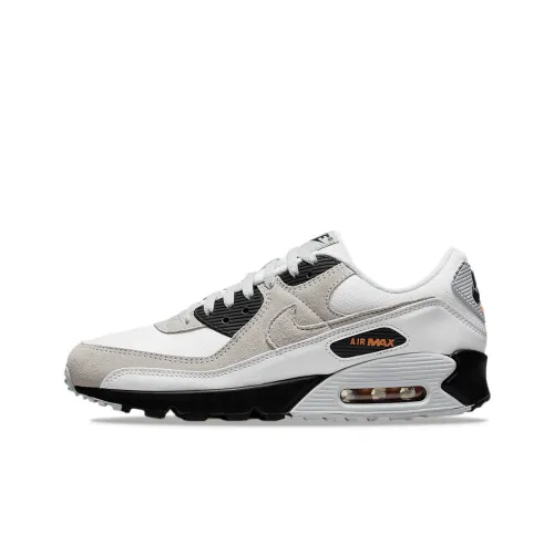 Nike Air Max 90 Low Топ Air Cushion Беговые кроссовки Мужские Серый Черный Белый