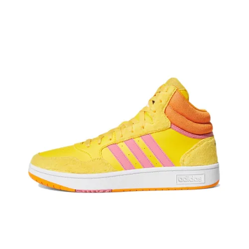 SESAME STREET x ADIDAS NEO Hoops 3,0 MID Ses Abrasion Resistant MID Топ Скейтборд Кроссовки Унисекс Желтый
