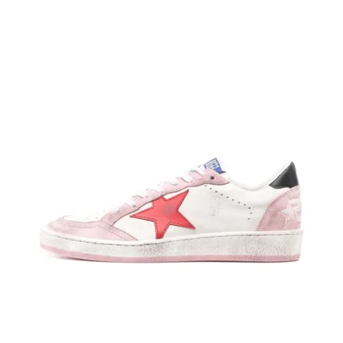 Golden Goose Ball Star Low Топ Стильные Скейтбординги Женские Розовый Состаривание Позиционирование стиля