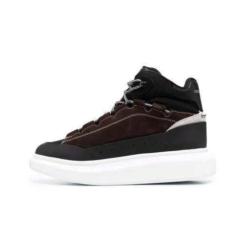 Alexander McQueen Larry Устойчивый к истиранию Высокий Топ Повседневная обувь Мужская Темно-Кофейный