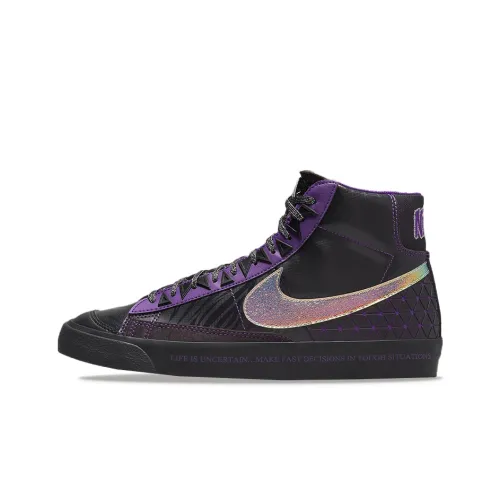 Nike Blazer Doernbecher Slip-Resistant Abrasion-Resistant MID Топ Скейтборд Кроссовки Мужские Черные Фиолетовые