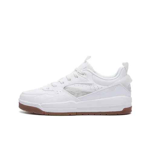 XTEP Slip-resistant Abrasion-resistant Low-top Skateboard Shoes Men's Sail White